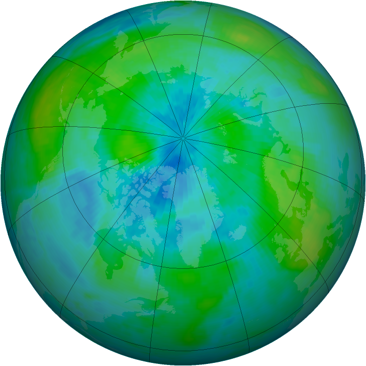 Arctic ozone map for 17 September 1994